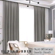 Blackout Embossed Langsir for Sliding Door/Bedroom Window curtain (Hook/Ring/Rod/Dawai (1))