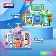 Balody Block 21266-7 Doraemon Magic Camera Television With Light Gift Decoration Building Brick Toy