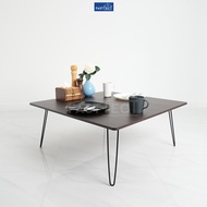 FASTTECT โต๊ะญี่ปุ่นพรีเมี่ยม มินิมอล ใหญ่พิเศษ รุ่นขาเหล็กล็อค ขนาด 80x80 ซม. - ถึก ทน นั่งสบาย ขาไ