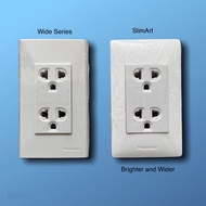 Panasonic 15929 Duplex Outlet with Ground Receptacle WIDE(weg) and SlimArt Series(WSAG)