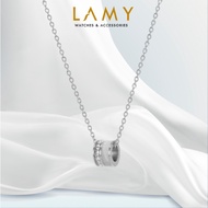 LAMY Geometric Opal Necklace Silver 6063