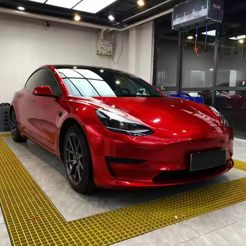 Car Wrap Vinyl Film Super Bright Metal Soul Red Color Change Sticker PET Bubble Free Decals PVC Stic