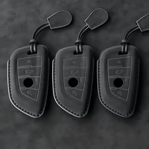 Luxury Suede Leather For BMW F07 F10 F20 F25 F30 F48 G20 G30 X1 X3 X5 Car Key Case Cover Keychain Ho
