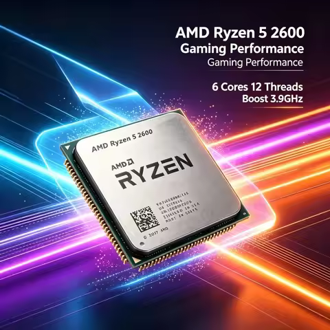 AM4 Series Mainboard Processor Ryzen 5 2600 6 Core 12 Thread 3.9GHz Boost Frequency Gaming Accessory