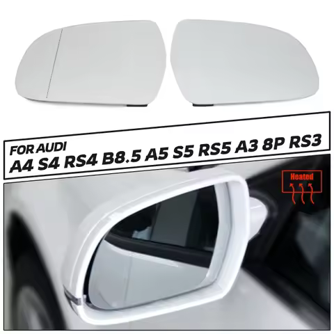 Side Heated Electric Wide Angle Wing Mirror Glass For Audi A4 S4 RS4 B8.5, A5 S5 RS5 B8.5 10-16, A3 