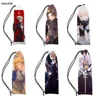 WALKIE Anime Fate/Stay Night Portable Badminton Racket Bag Tennis Racket Protection Drawstring Bags Fashion Velvet Storage Bag Case Outdoor Sport Accessories