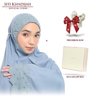[Mother's Day] Siti Khadijah Telekung Signature Lunara in Pewter Blue + SK15 Lite Gift Box + Free Ribbon Bow