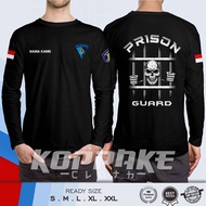 POLSUSPAS Prison Guard T-Shirt PROTECTION Free Your Name Long Sleeve Distro Shirt