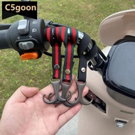 C5GOON Motorcycle Electric Bike Hand Bar with Double Hooks for Helmet Storage Hook Luggage Bag Hange