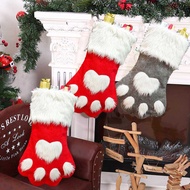 2023Christmas Socks Christmas Tree Decoration Supplies Christmas Red Gray The Shaggy Dog Claw Socks Christmas Socks Gift