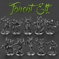 Metal Lord of the Rings Elf Warriors Soldiers Figure Dark Night Elf Legion Orc Legion Model War Ches