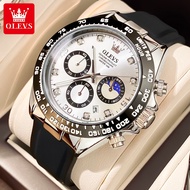 OLEVS Jam Tangan Pria Anti Air Original Keren Luxury Chronograph Watch Men Multifungsi Terbaru Mewah