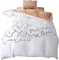 Merry Night Peter Rabbit (tm) Warm Duvet Cover, "Mocharabit", Brown, Single Long, Approx. 59.1 x 82.