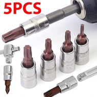 5Pcs/Set Wrench Adapter 1/4 Inches Drive Socket Screwdriver Head Hand Tools Home Durable Alloy Steel