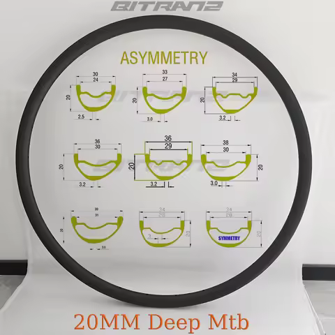 29" Mtb Bike 18.5mm 20mm Deep Tubeless Wheels XC AM ENDURO DH 30/33/36/39mm Width Carbon Bicycle Rim