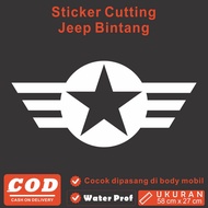 Jeep Star Sticker, Jeep Sticker, Car Door Sticker, Jeep Star Cutting Sticker 58x27