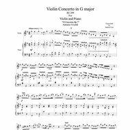 Vivaldi Vivaldi G Major Concerto RV299 OP.7 Violin Score+Piano Accompaniment Score