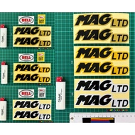 MAG LTD (White&Black/Gold&Black/Yellow&Black) Sticker Helmet Restore / LTD SET Designs Reflective #m