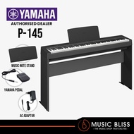 Yamaha P-145 88-Key Digital Piano with Original Adapter - Black (P145/ P-145B / P145B)