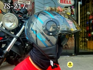 หมวกกันน็อค ZEUS ZS 217 Dark Gray (B21) BN2 Blue ทรงคลาสสิค a XL (61-62 m.) One