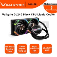 Valkyrie GL240 CPU Liquid Cooler (Super Engine Pump V2 | FEP Tubing | Auto-Rotate Gravity Nameplate)
