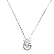 Njh Women's PT950 Platinum Necklace Style White Gold Diamond Pendant Clavicle Chain Valentine's Day