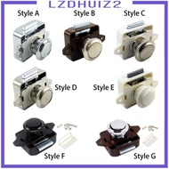 [Lzdhuiz2] Push Button Latch Lock Drawer Knob Cupboard Lock Cabinet Lock for Boat