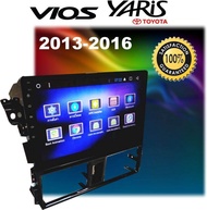 จอแอนดรอยด์รถยนต์พร้อมหน้ากาก ตรงปลั๊กตรงรุ่นสำหรับ Toyota Yaris/Vios 2013-2016 หน้าจอขนาด 9 นิ้ว IPS HD ภาพชัดทุกมุมมอง ระบบ Android v.9.1 Cpu 4 core ram2 rom32
