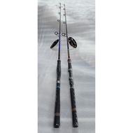 (4  Kaki /4' 5" Kaki) Lion Stick - BLUE / RED DRIVE Fishing Spinning Rod [1 Section]