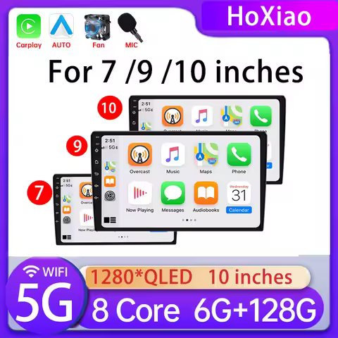 Android 12 Car Radio Multimedia Player Carplay 7/9/10 inches 4 Cores WIFI Auto Autoradio Universal G