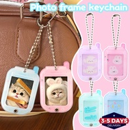 [3-5 DAYS DELIVERY]Personalized Memory Keychain Gift - Cute Phone Shape Acrylic Photo Frame, Holds 1