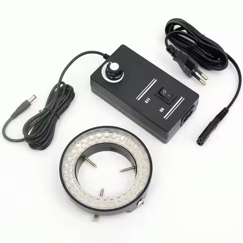 6500K 5W Adjustable 60 LED Ring Light illuminator Lamp 100V-240V For Stereo microscope Digital Indus