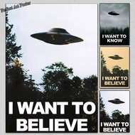 I WANT TO BELIEVE The X Files Art Posters And Prints Retro TV Series Canvas Painting Wall Art Decora