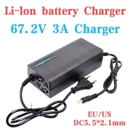 67.2V 3A Lithium Battery Charger 60V 18650 21700 20Ah 35Ah Scooter Electric Bike Battery Charger 67.