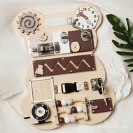 Children's Toy Organ Busy Unlock Montessori Game Board Wooden Block Bear Board Wall Busy NE5Z