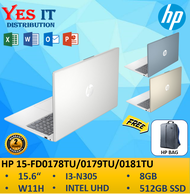 HP 15-Fd0178TU /15-Fd0179TU /15-Fd0181TU 15.6" FHD Laptop Silver/ Gold/ Blue ( I3-N305 8GB 512GB SSD