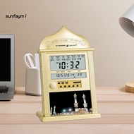 SUNFA World Time Wall Clock Digital Calendar Clock Digital Azan Prayer Clock with Lcd Display World Time Temperature Alarm Home Office Decor
