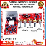 PAKET Driver Power OCL 150watt Plus Final TIP 3055/2955 Plus Tone Control Mono Middle Subwoofer Gleer