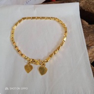 Adult Bracelet Light Gold Rice motif Grade 18k/375 Weight 4gram