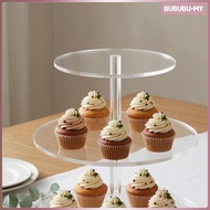 [BububuMY] Clear Acrylic Cake Stand Transparent Three Tier Cake Stand 3-tier Round