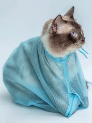 1 件裝貓咪清洗袋,用於洗澡、剪指甲、清潔耳朵、防刮擦、約束、美容工具