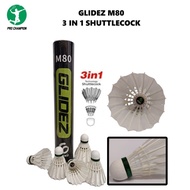 Sport99- Shuttlecock Cock Kok Badminton Glidez M80 M 80 Black 3 in 1