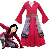 christmas outfit for baby boy christmas outfit for kids Hua Mulan Tabard cosplay Costume Girls Long 