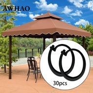 [AWHAO] Gazebo Curtain Hooks, Gazebo Accessories, Easy-to-install Rail Hooks, Black, for Garden/terr