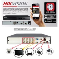 HIK 16channel 5MP CCTV Turbo AI Recorder with 16 HD Camera Fixed Harddisk Package