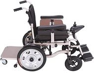 Luxurious and lightweight Wheelchair - Heavy Duty With Headrest Foldable Folding And Lightweight Portable Power Chair With Seat Belt 117.5X67X95Cm