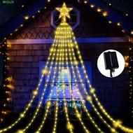 MIQUS Solar Christmas Lights, 8 Lighting Modes Colorful Star String Lights, Colored Light Show USB/S