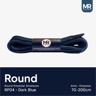 MR Shoelaces RP04 Dark Blue Round Shoelaces 6mm 70cm 80cm 90cm 100cm 120cm 150cm 180cm 200cm Premium