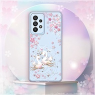 Samsung Galaxy A53 5G 輕薄軍規防摔彩鑽手機殼-天鵝湖