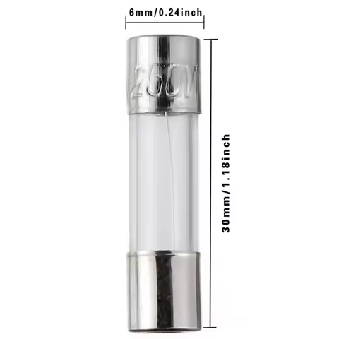 54pcs 6x30mm Quick Blow Car Glass Tube Fast-Blow Fuses Assorted Kit Set 2.5A 3A 4A 5A 6A 8A 10A 15A 